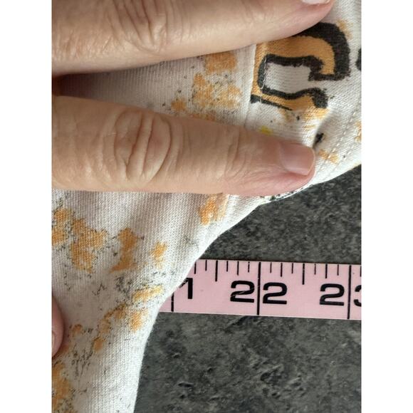 Daily Practice Hoodie Womens XS White Short Sleeve Embroidered Floral Pullover - Picture 10 of 11